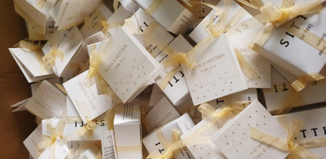 Meaningful wedding favors made with love in celebration of love.