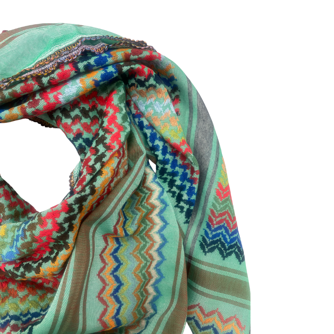 Emerald Green Kuffiyeh Scarf