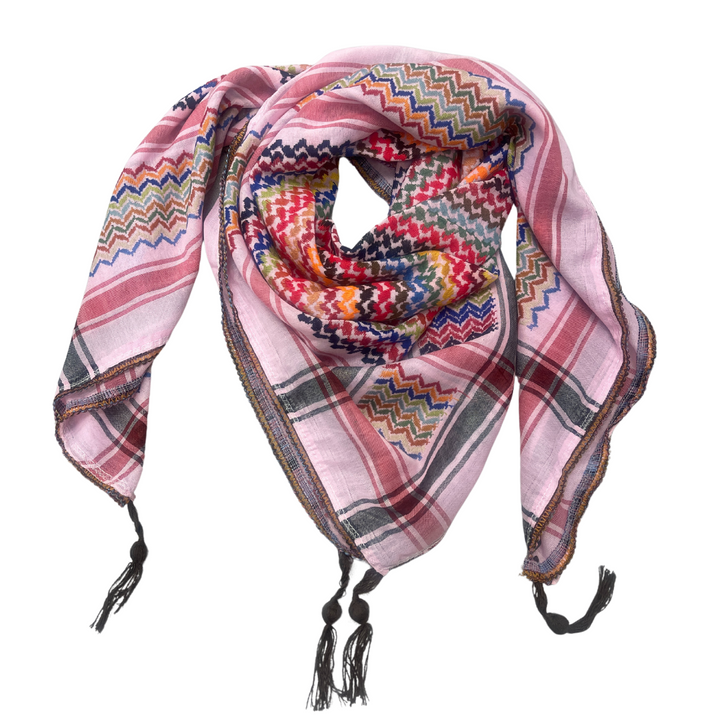 Bubblegum Pink Kuffiyeh Scarf