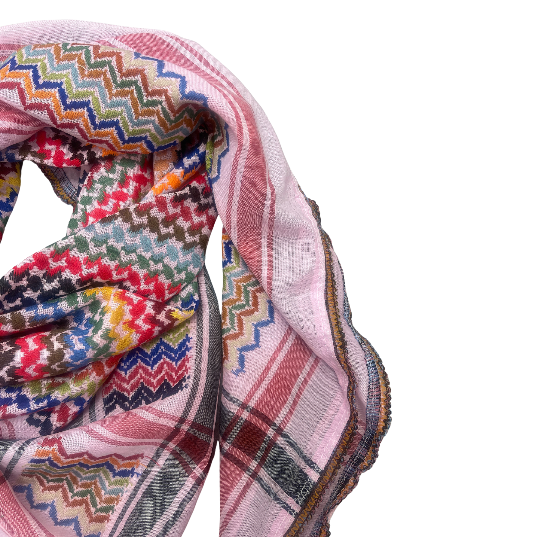 Bubblegum Pink Kuffiyeh Scarf