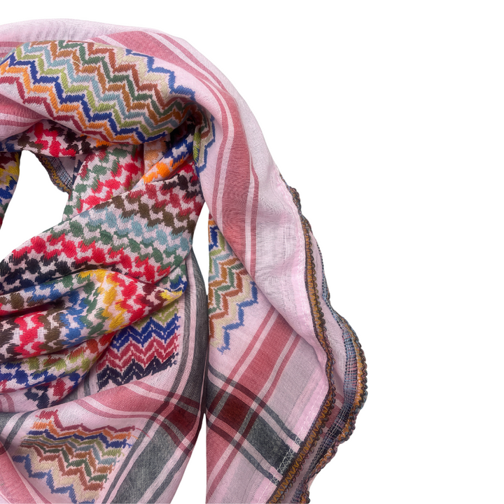 Bubblegum Pink Kuffiyeh Scarf