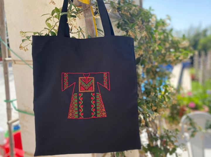 Hand-embroidered Thobe Tote Bag (Double-Sided)