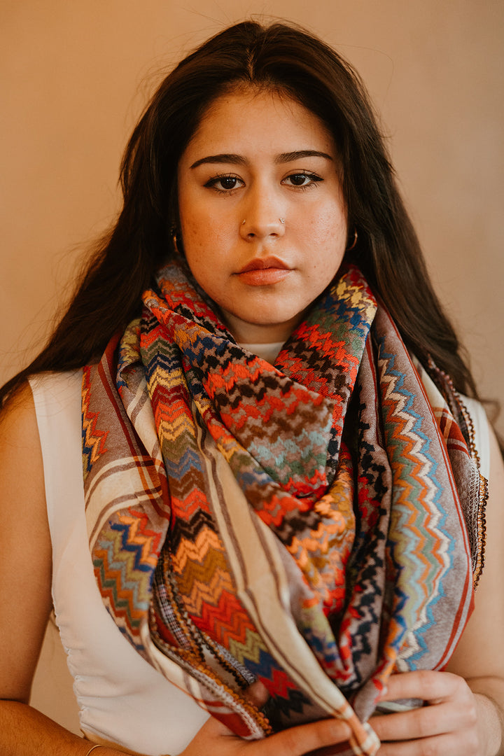 Chocolate Kuffiyeh Scarf