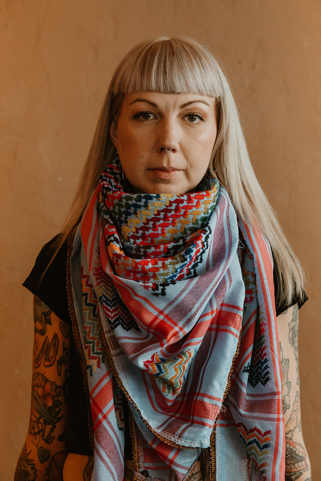 Blueberry Kuffiyeh Scarf