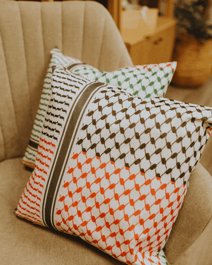 Tri-Colored Kuffiyeh Pillow Case Cover