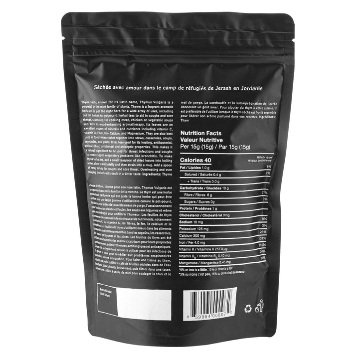 Dried Jordanian Thyme Herbal Tea Leaves (40g) - Sitti Social Enterprise Limited.