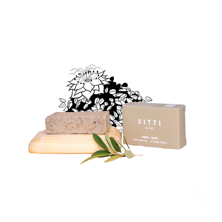 Nigella Olive Oil Soap Bar + Wooden Dish Set