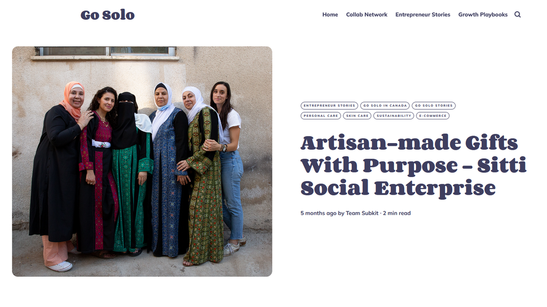 GOSOLO: Artisan-made gifts with purpose - SITTI Social Enterprise