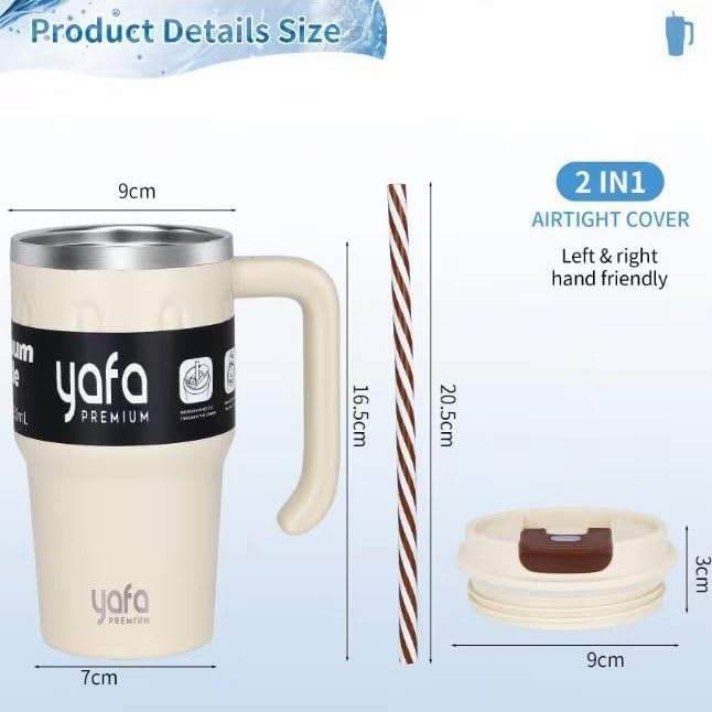 YAFA - 22 oz Travel Mug Tumbler - (4 Colors)