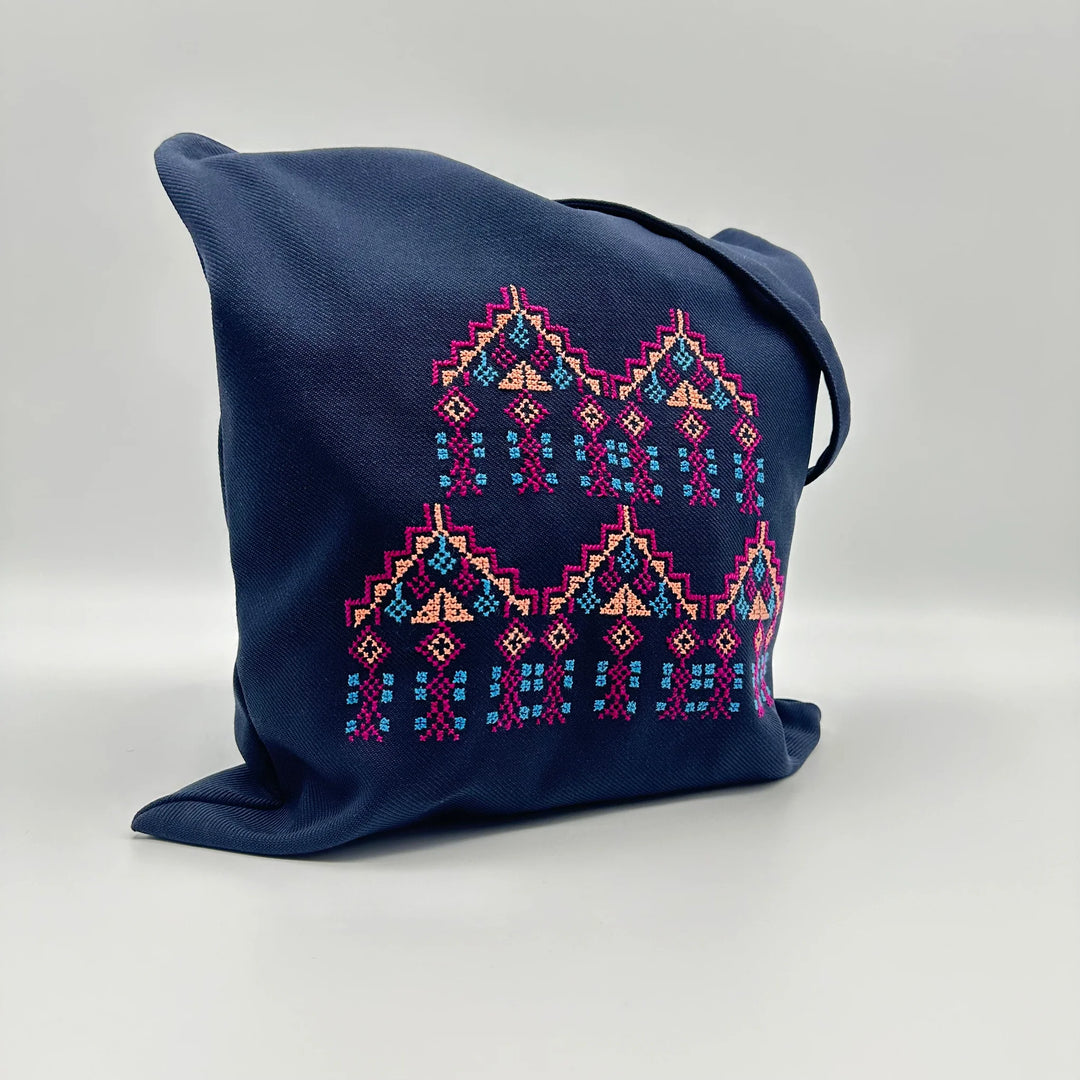 Hand Embroidered Bell Tote Bag