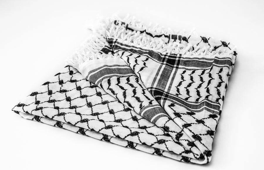 Black and White Kuffiyeh (Basic) - Made in Jordan
