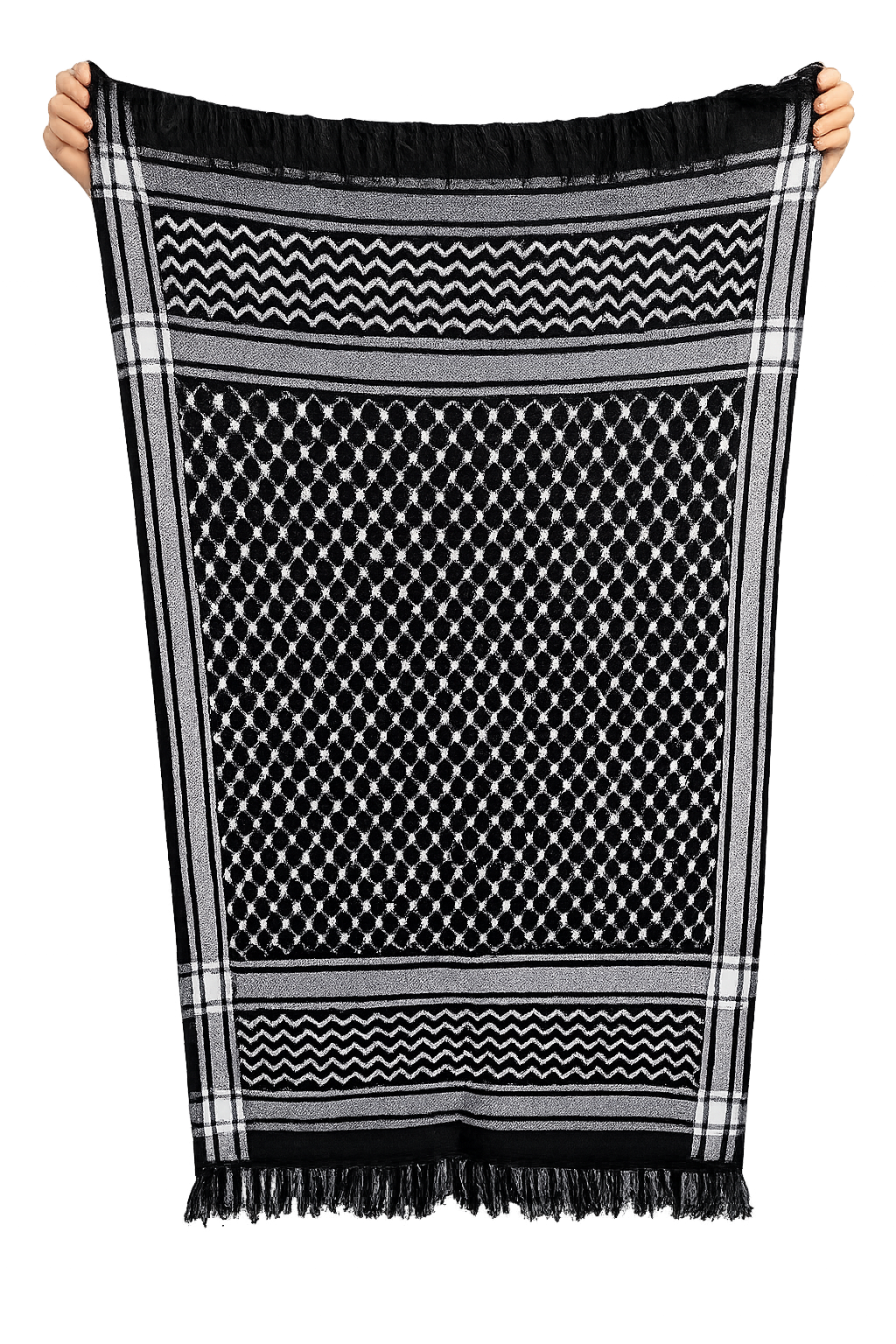Cozy Kuffiyeh Scarf - Black