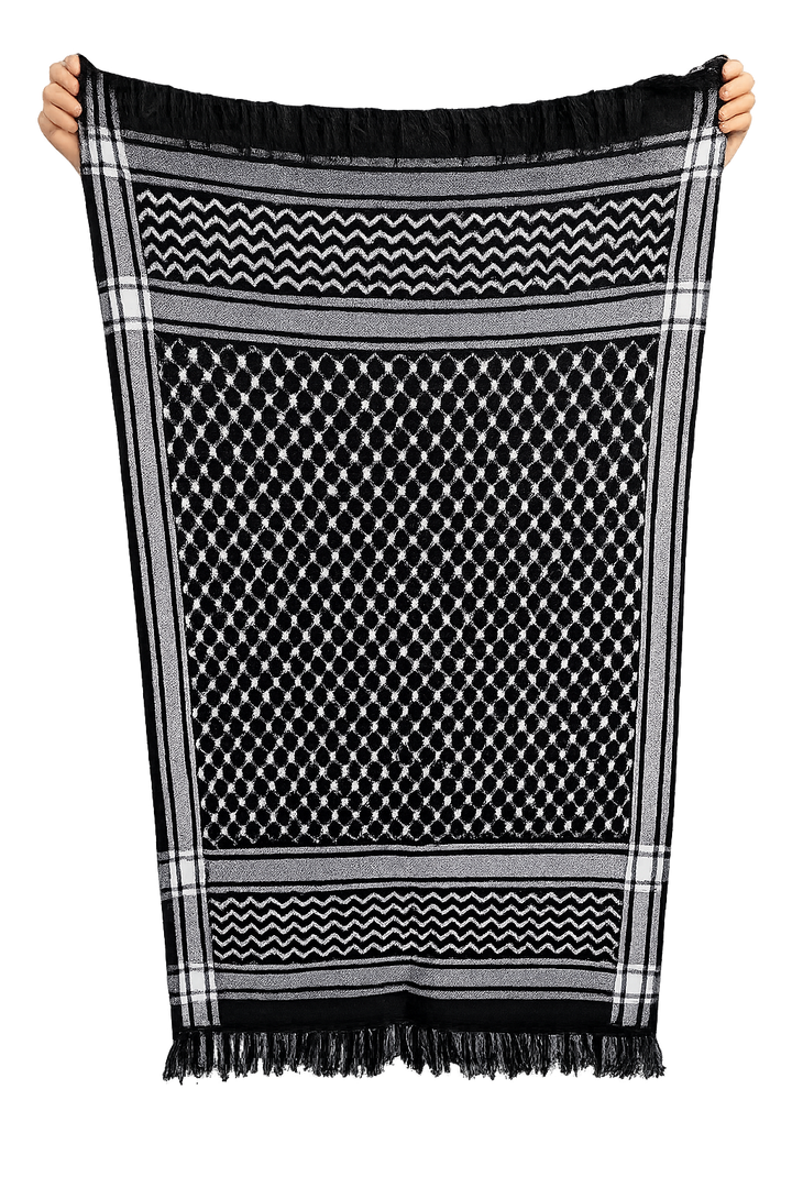 Cozy Kuffiyeh Scarf - Black