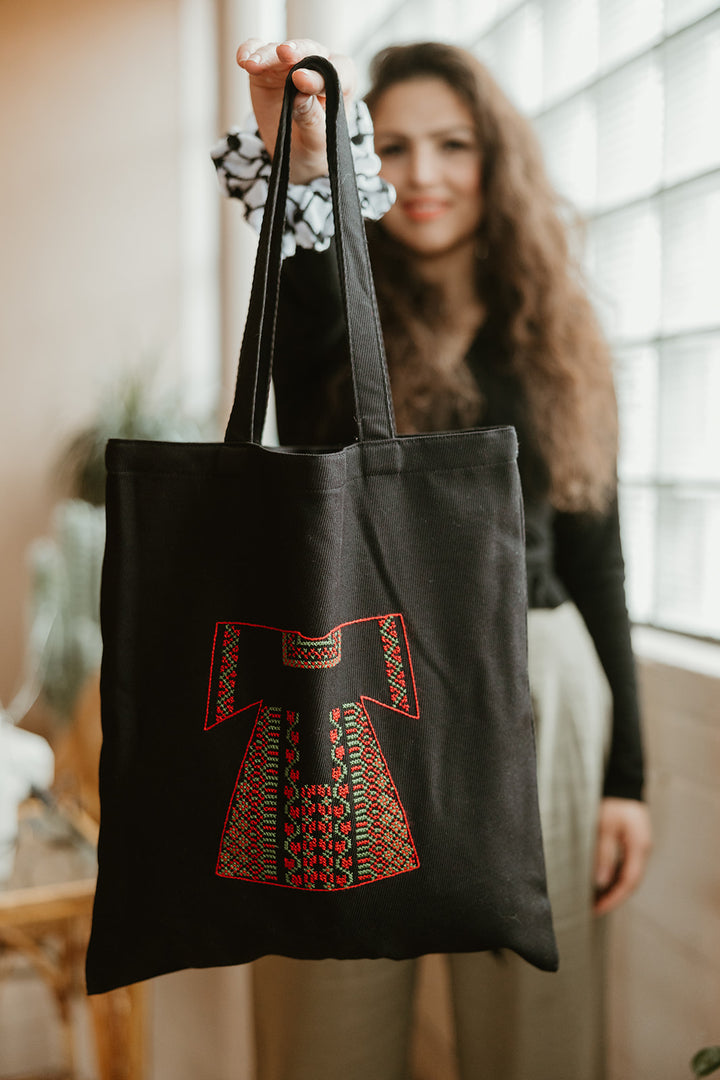 Hand-embroidered Thobe Tote Bag (Double-Sided)