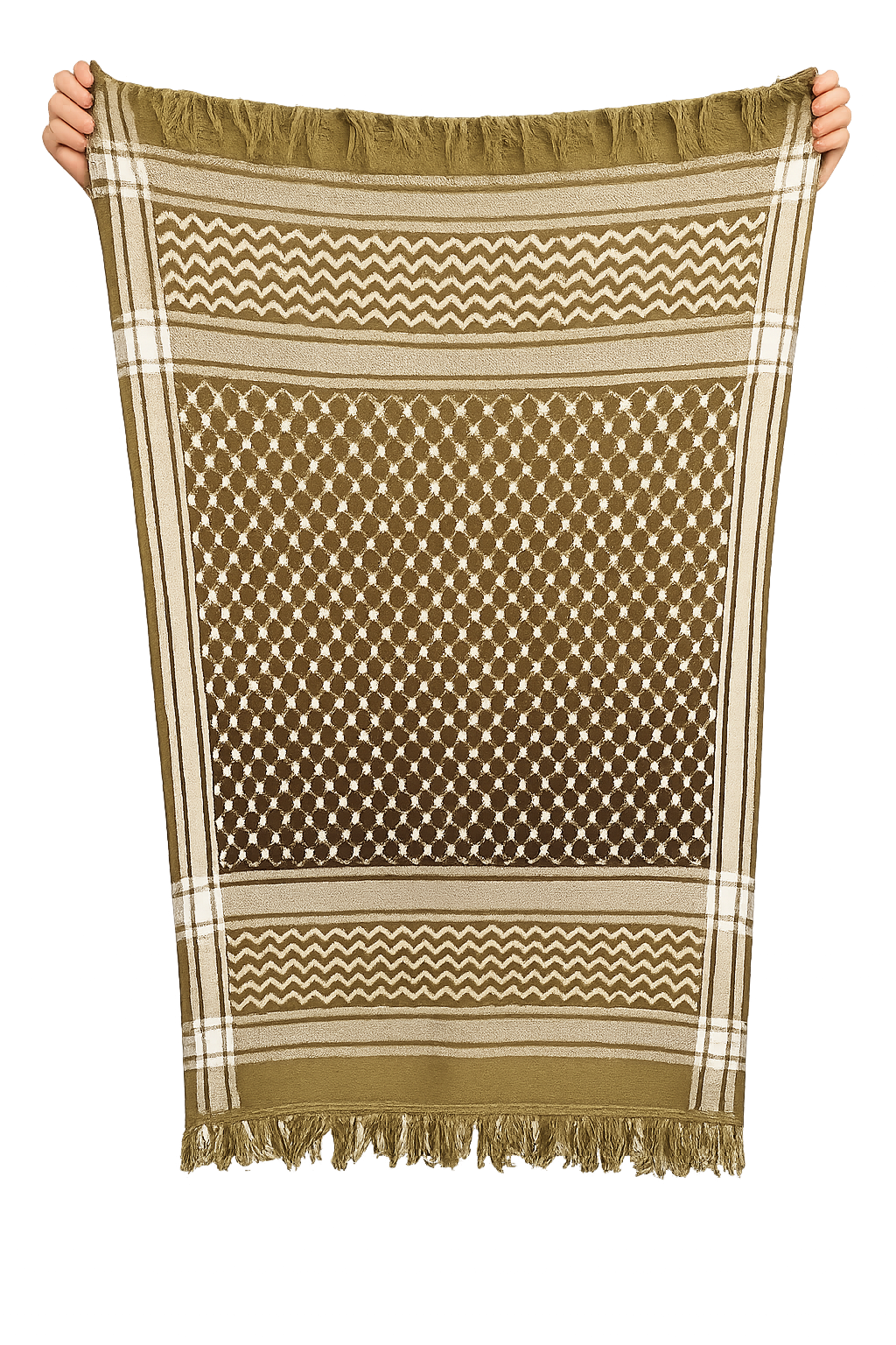 Cozy Kuffiyeh Scarf - Olive
