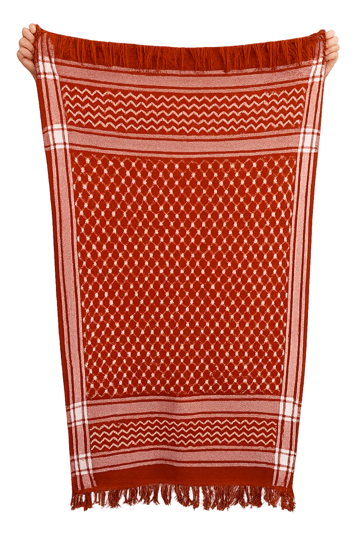 Cozy Kuffiyeh Scarf - Orange