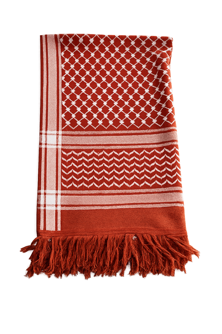 Cozy Kuffiyeh Scarf - Orange