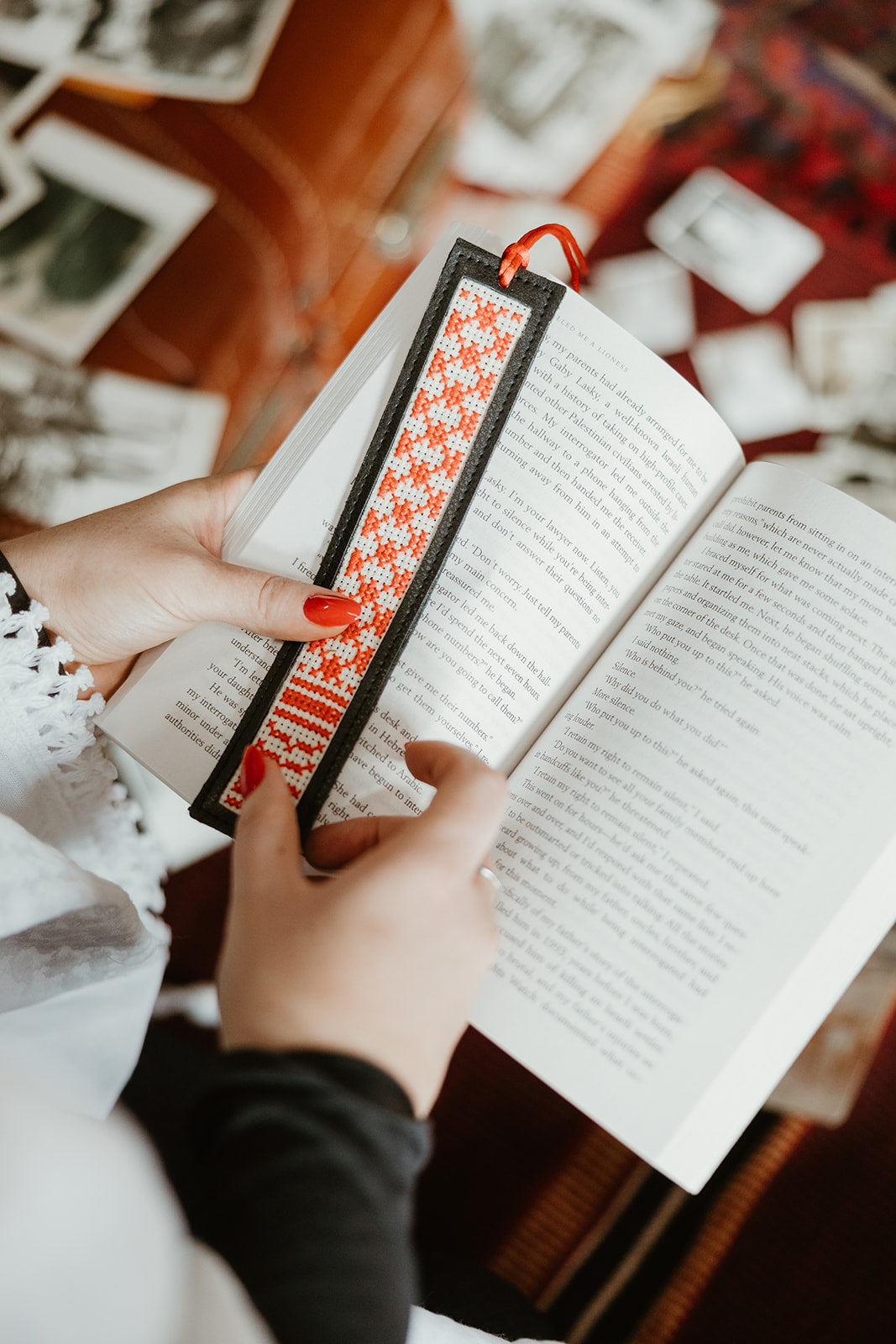 Kuffiyeh Hand-Embroidered Bookmark