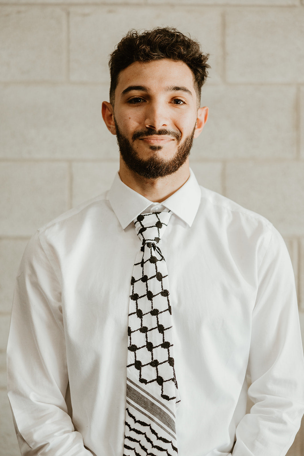 Kuffiyeh Black and White Tie