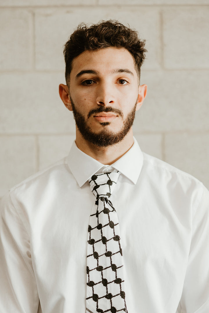 Kuffiyeh Black and White Tie