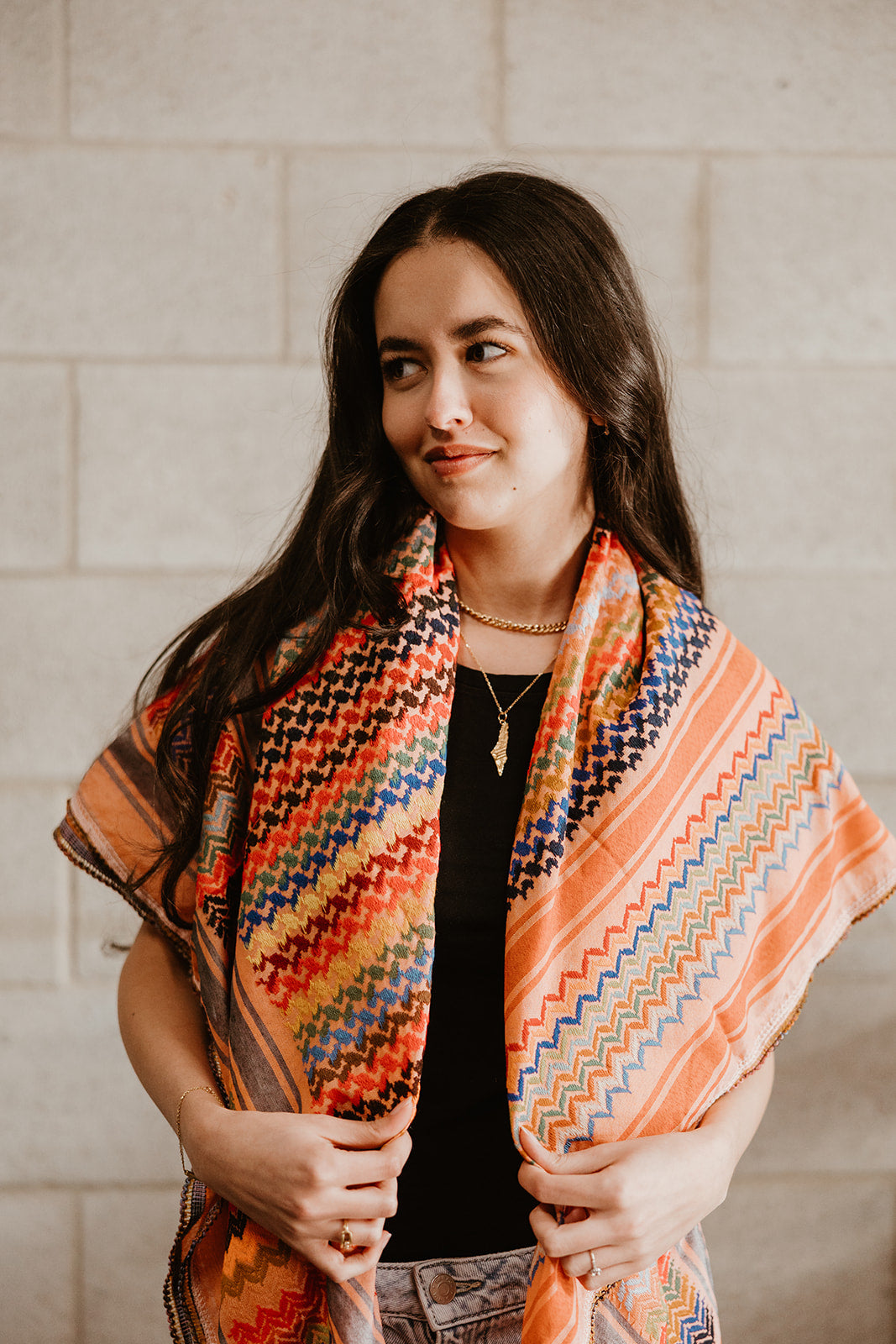 Orange Kuffiyeh Scarf