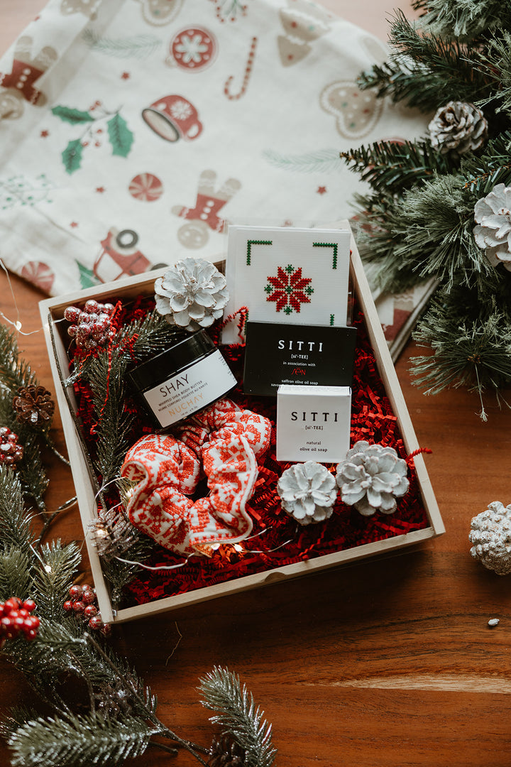 Red Tatreez Holiday Beauty Gift Box