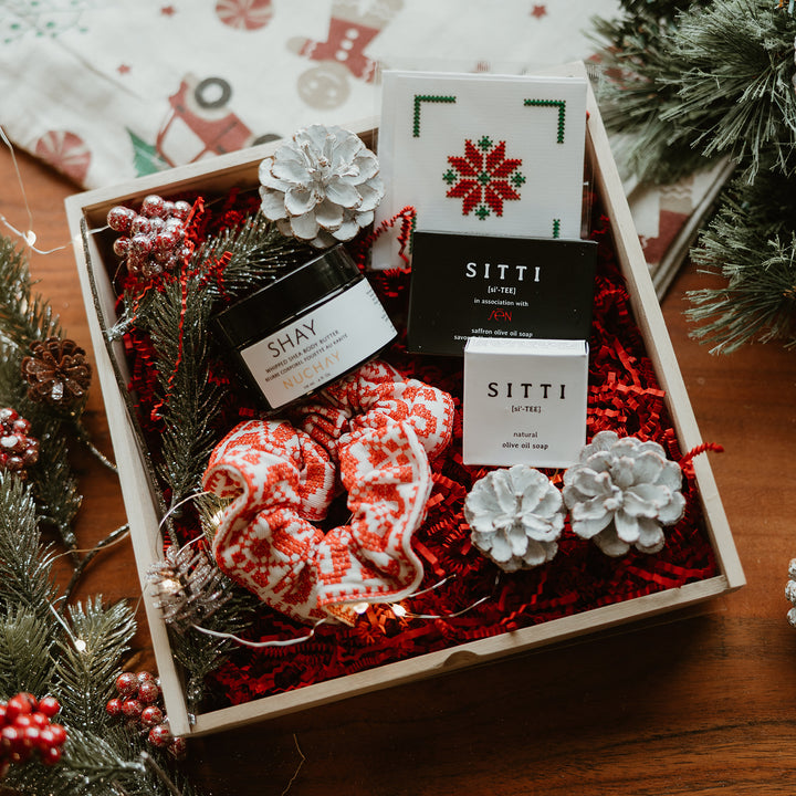 Red Tatreez Holiday Beauty Gift Box