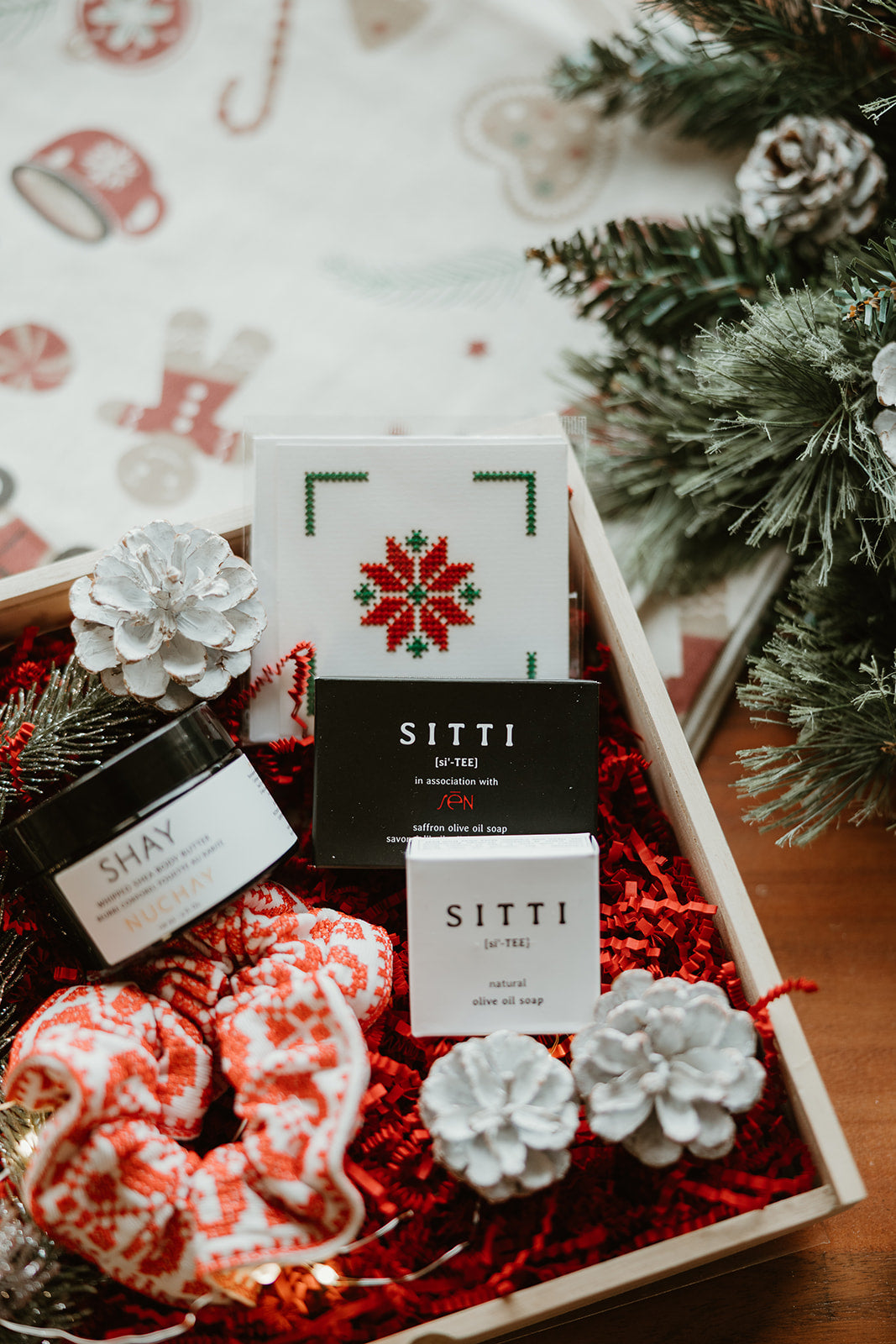 Red Tatreez Holiday Beauty Gift Box