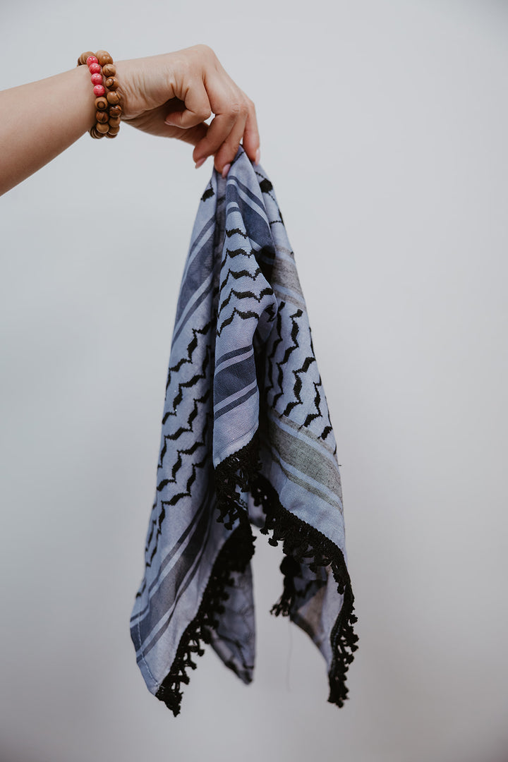 Purple and Black Kuffiyeh Square Bandana