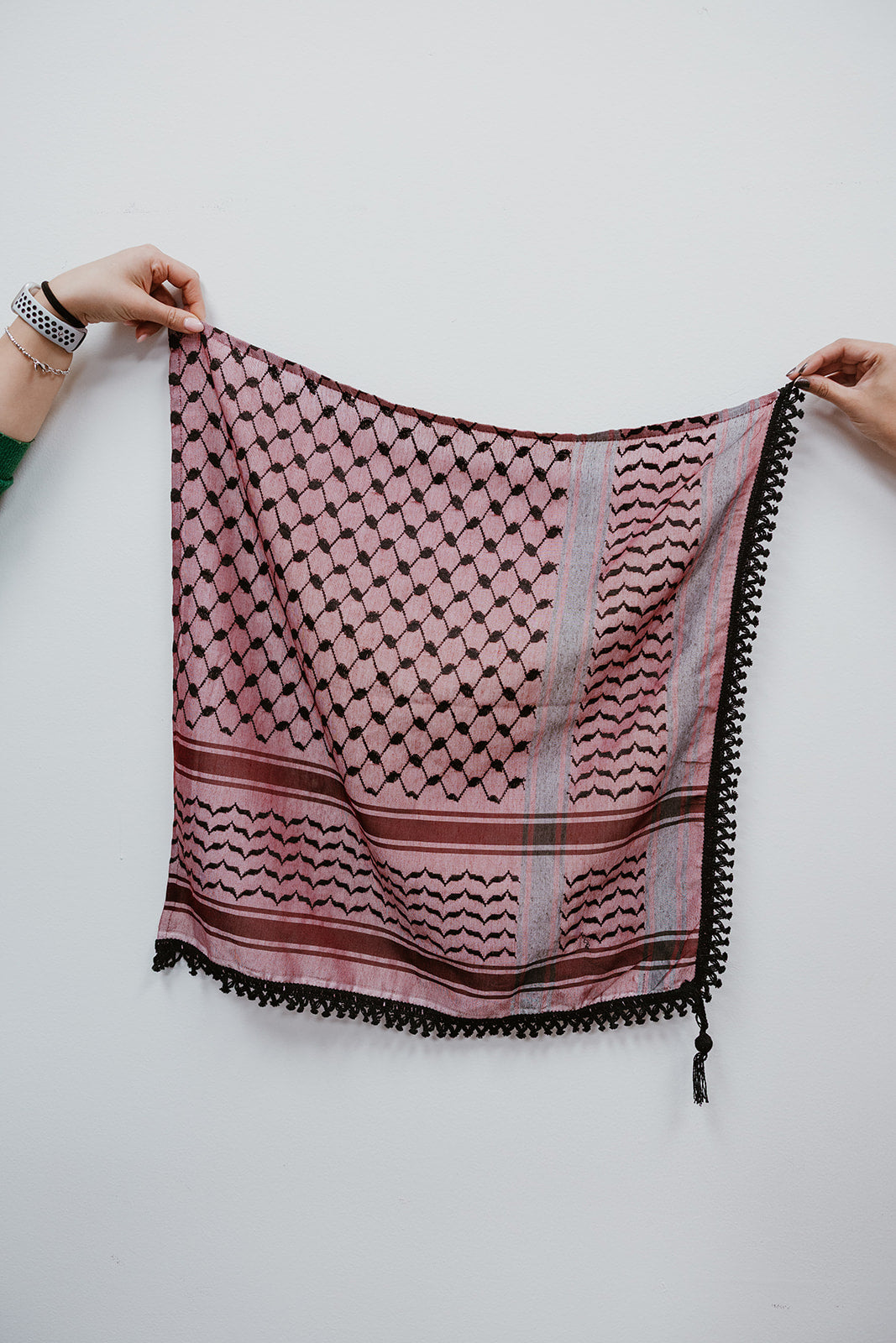 Cream and Black Kuffiyeh Square Bandana - PRE-ORDER