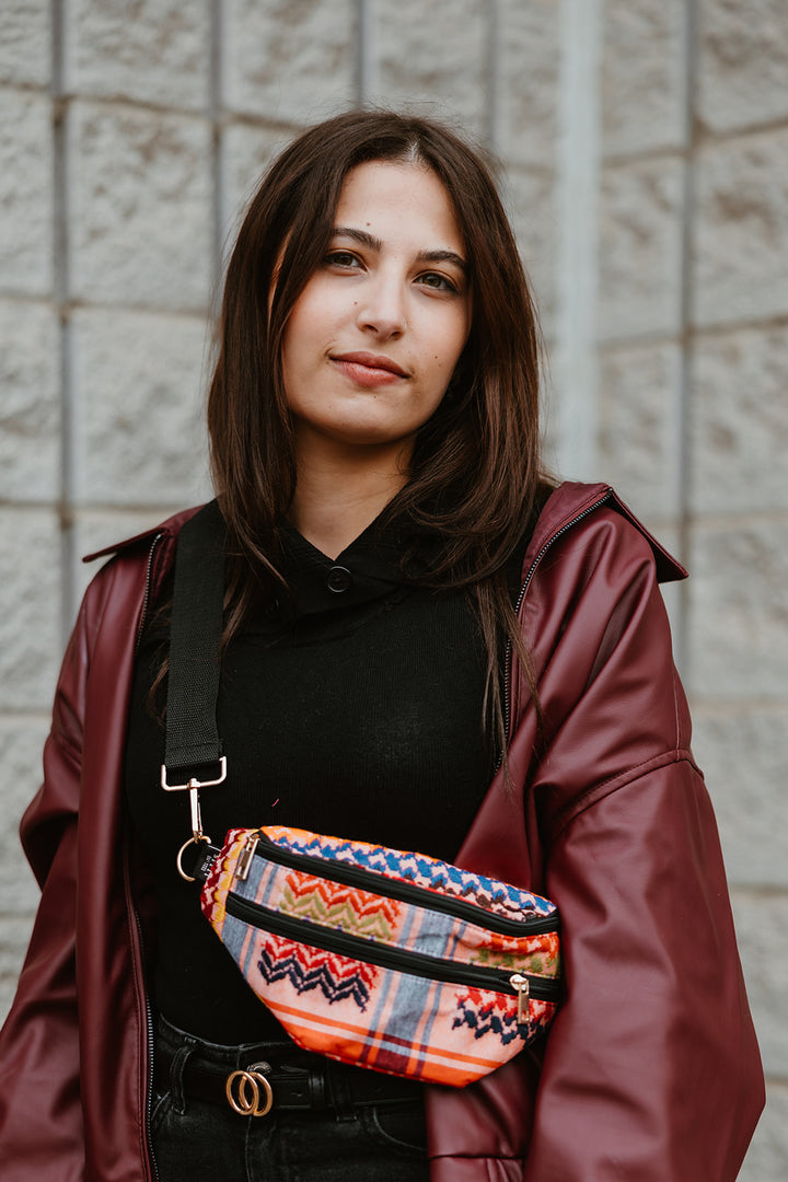 Orange Kuffiyeh Fannypack - Proceeds Donated to Native Arts Society