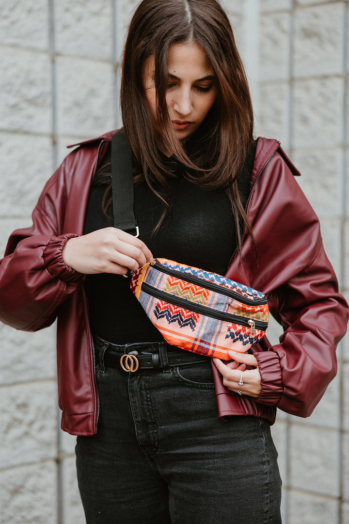 Orange Kuffiyeh Fannypack - Proceeds Donated to Native Arts Society