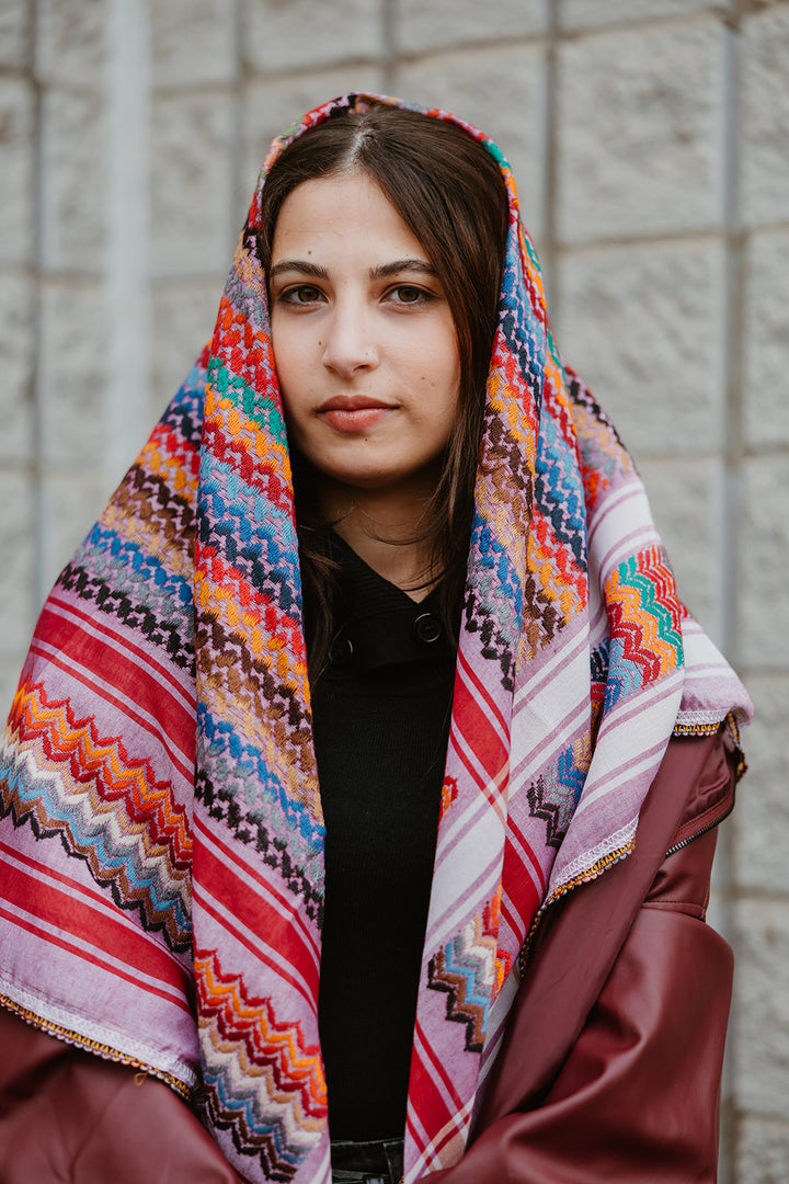 Eggplant Kuffiyeh Scarf