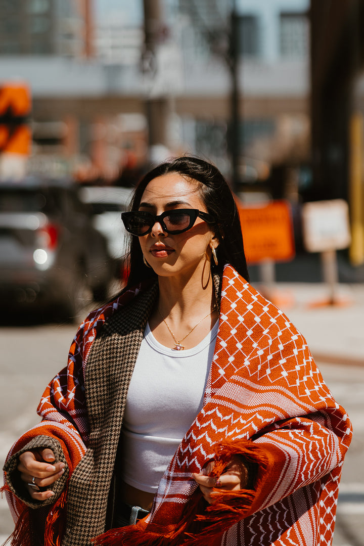 Cozy Kuffiyeh Scarf - White