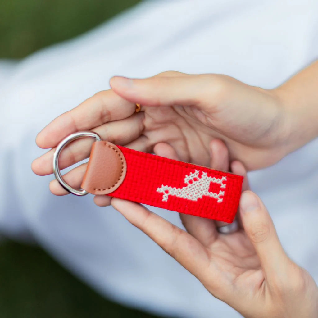 Tatreez Hand-Embroidered Key-Fob Keychain (Made in Palestine)