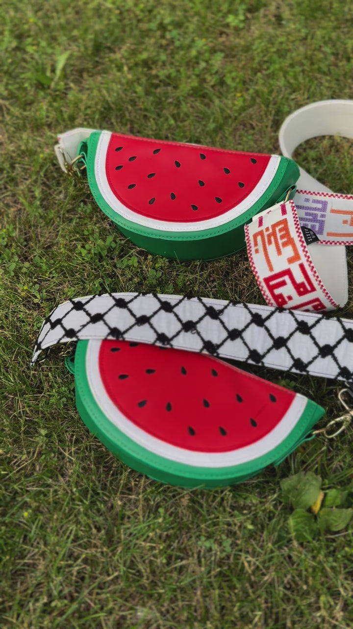 Watermelon Purse + Kuffiyeh Strap (Camera / Bag Strap) - BUNDLE