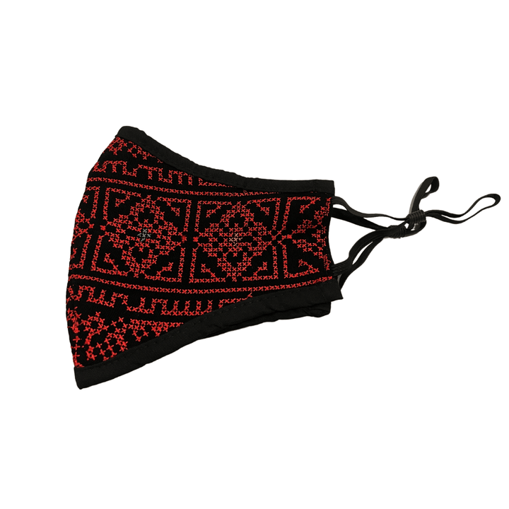 Jouri Embroidered Red Masks (Set of 2) - Sitti Social Enterprise Limited.