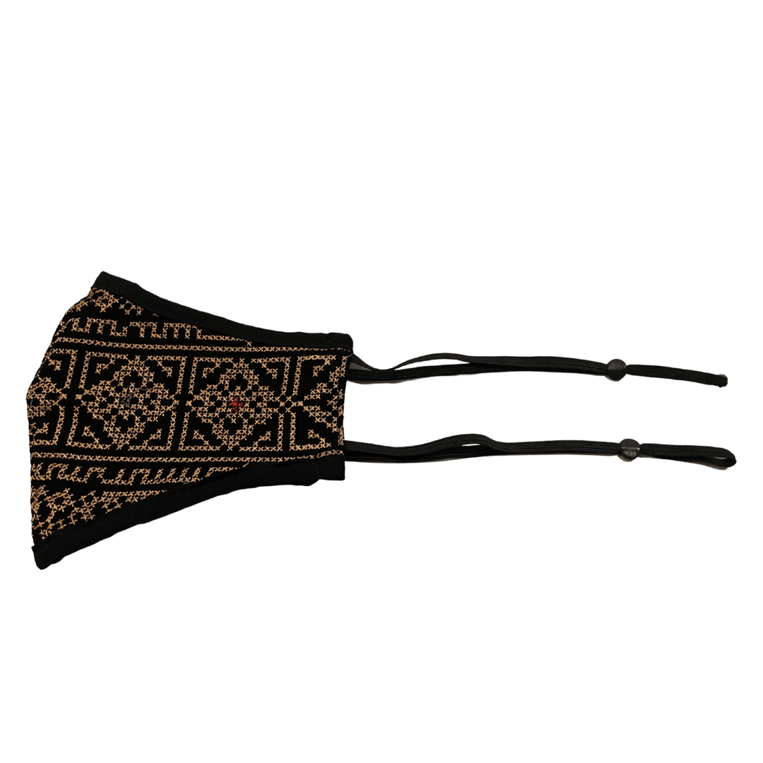 Jouri Embroidered Gold Mask - Sitti Social Enterprise Limited.